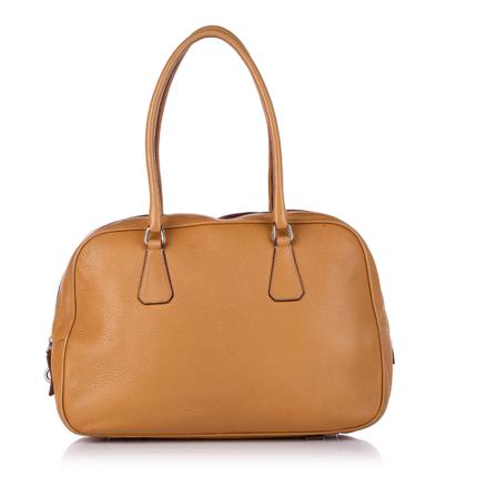 Prada Vintage, Pre-owned veal daino handbag Bruin, Dames, Maat:ONE Size