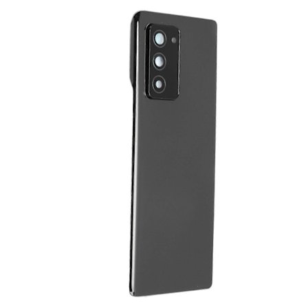 Bakre Glasskydd Hölje Dörr för Galaxy Z Fold 2 5G F916 med Förinstallerad Kameralins Tejp Reparationsverktyg Svart