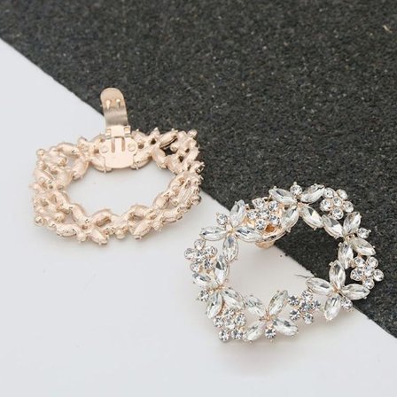 tekojalokivi kenkäklipsi Kiiltävä koristeellinen klipsi ROSE GOLD