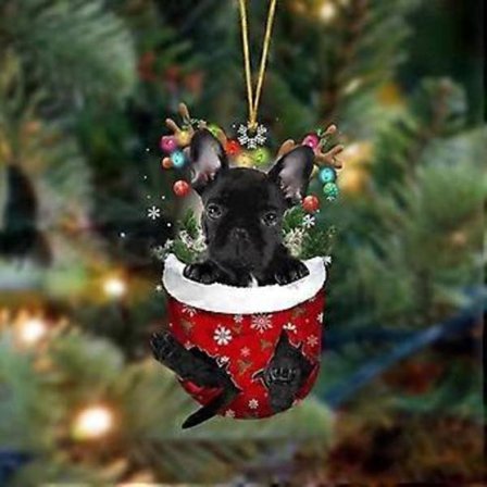 Morsomme juletrepynt, egnet for hunder - Gaver til hundeelskere - Julepynt - Nydelige strømper Hund Juletre WUD2933