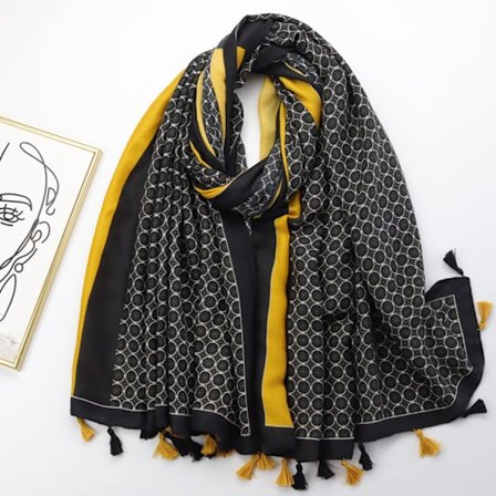 Dameskjerf, Sennepsgul, Svart, Gaveidé til kvinner