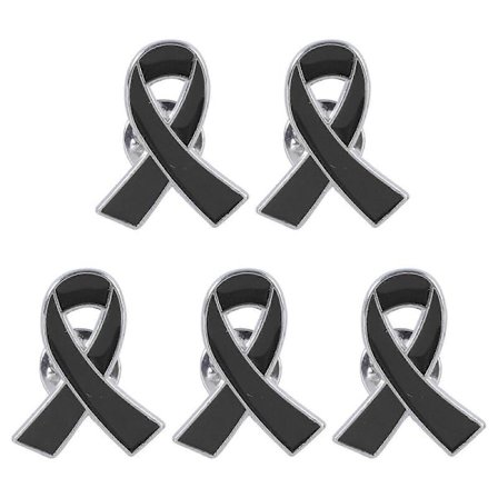 5 deler Sløyfebrosje Jakkeslagsnål Korsasjenål i legeringsmateriale, Sløyfekorsasjenål for bevissthet om brystkreft og AIDS