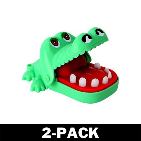 Hungrig Mini Krokodil Tandläkarspel Grön 2-pack