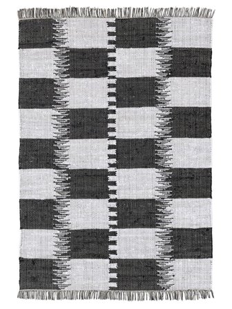 Checkered Sorbet Chess Black/White Small Rug