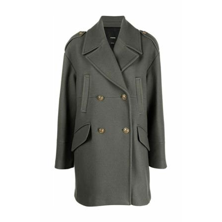 Pinko - Ullkappor - Grå - Dam - Storlek: 2xs, Dam, Storlek: 2XS