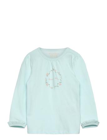 T-Shirt Ls Tops T-shirts Long-sleeved T-shirts Blue Minymo