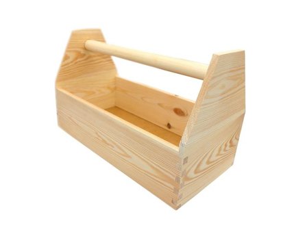 Trälåda hobby, med handtag - Lyreco - Skolmöbler och inredning - Förvaringsmöbler - Backar, boxar och korgar