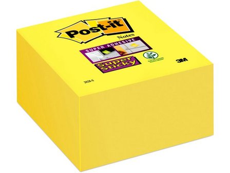 Post-it Super Sticky-notislappar, kub, 76 x 76 mm, ultragula, 350 blad, 2028-S - Lyreco - Kontorsmaterial - Notes och Post-It - Notes - Kuber