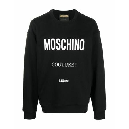 Moschino Round-neck Strik Sort, Herre