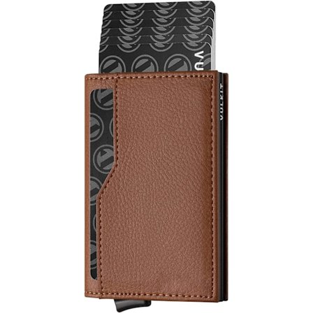 Kreditkort Holder med Dobbelt ID-Vindue Læder Pascase Tegnebog RFID Blokering Automatisk Pop Up Kort Tegnebog til Kort & Sedler