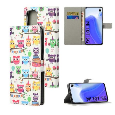Plånboksfodral Xiaomi Mi 10T Pro - Ugglor På Kalas