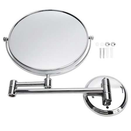 Stilig veggmontert elektroplettert sminkespeil for bad