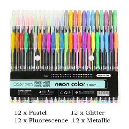 Överstrykningspenna Glitter Pen Pastell Metall Gel Pen Set För Målning Ritning