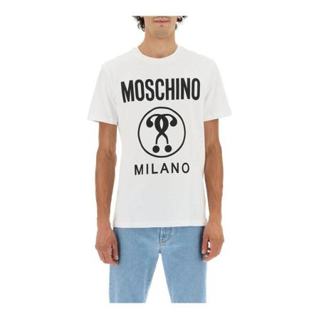 Moschino, T-Shirts Biały, Mężczyzna, Rozmiar: S