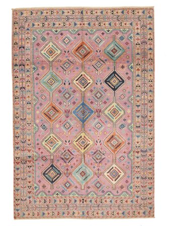 Kazak Fine Rug Hand Knotted 199X294 Brown/Red Afghanistan