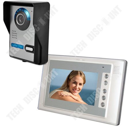 Dörrklocka - TD - 7 tum - Pekskärm - Vattentålig - 16 melodier