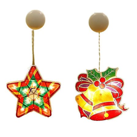 Julevindue Dekoration Lys, Sucker Vindue Hængende Lysstreng Julefest Dekoration Gave, Lille