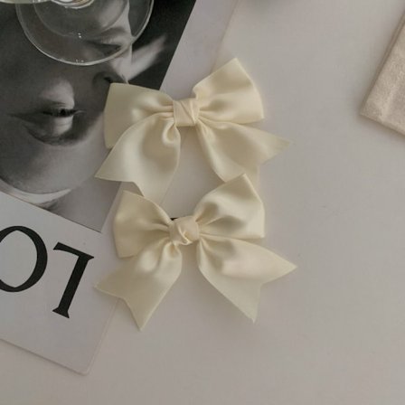 6stk Sløyfe Hårklemmer Sløyfe Hårspenner HVIT