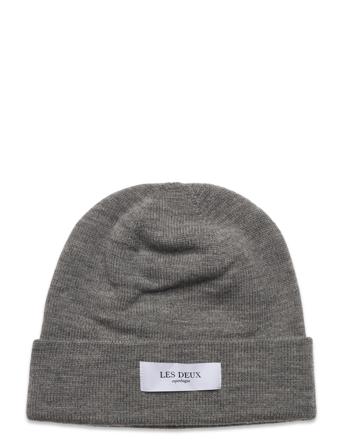 Merino Patch Beanie Accessories Headwear Beanies Grå Les Deux