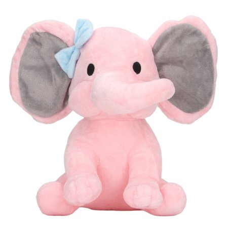 Elefant Plyslegetøj Multifunktionel Sød Sikker Komfortabel Blød Fluffy Udstoppede Dyr Legetøj til Børn Boligindretning Pink