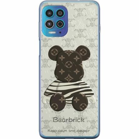 Motorola Moto G100 Genomskinligt Skal Brown Bear
