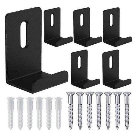 6 stk. Metal Spejlclips 3/4 Bred Kanal Spejlophæng Clips Store Tunge Monteringsclips til Spejle [DB]