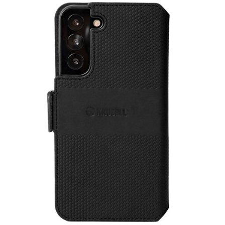 Krusell Leather Phone Wallet Galaxy S22 Svart