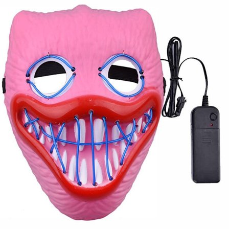 Halloween cosplay mask glödande neon mask