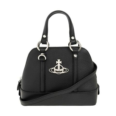 Vivienne Westwood, Jordan Small shoulder bag Zwart, Dames, Maat:ONE Size,leer