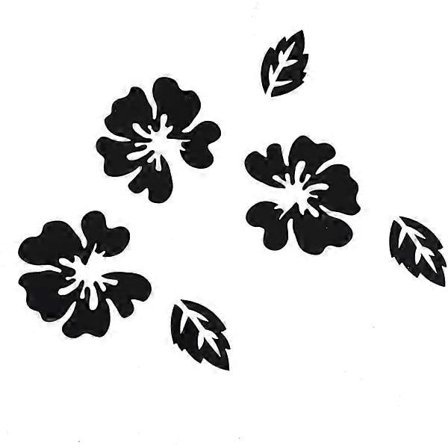 Spejle Blomster Vægklistermærker Moderne Hjem Soveværelse Stue Badeværelse Vægmaleri Deco Klistermærke 3D Blomster Dekoration Sort