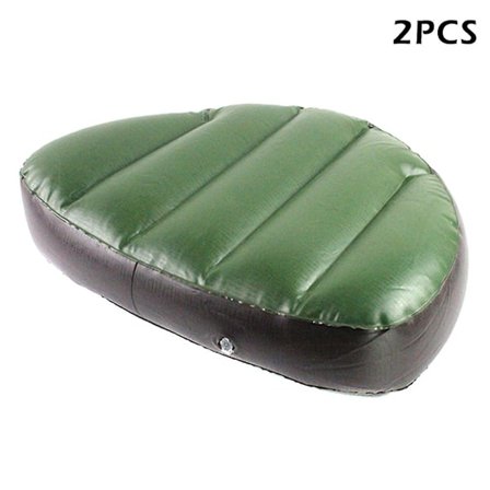 2 stk Oppblåsbare Sitteputer Kajakk Båtpute for Camping Vandring Fiske Ny
