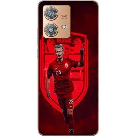 Kompatibelt Mobildeksel til Motorola Edge 40 Neo Erling Haaland Manchester City Norge fotball målmaskin angriper sterk fysikk fart og kliniske avslutn
