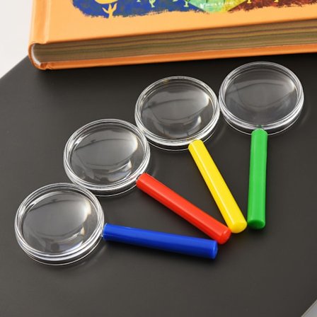 12 stykker (Tilfeldig farge) Forstørrelsesglass for barn Mini Forstørrer, Bærbar 10X Forstørrelse Forstørrelsesglass Fargerik Forstørrer, Insekt for 