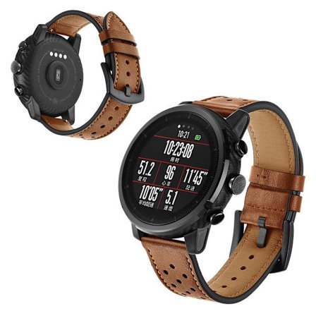 Huawei Watch / Watch 2 aito nahkainen kellonauha - Ruskea