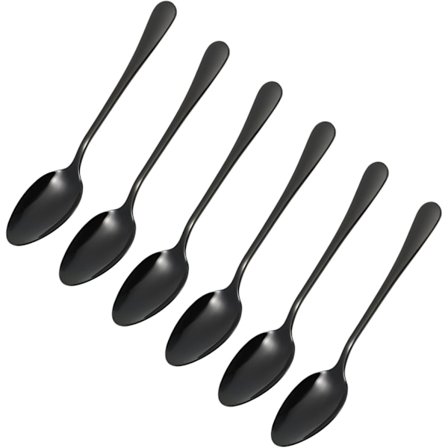 Sæt med rustfri stål skeer, lange håndtag, madlavningsskeer, stilfulde, hygiejniske