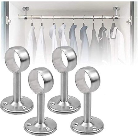 4 stk Takmontert Gardinbrakett Rustfritt Stål Holder