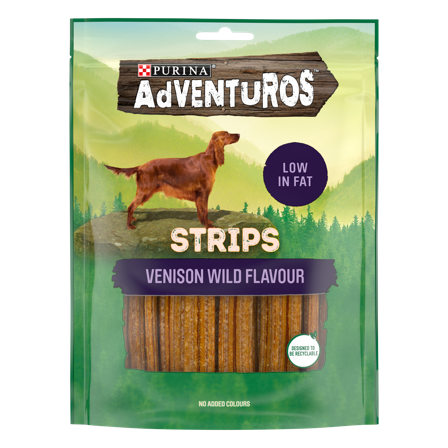 Purina Adventuros - Adventuros Strips med hjortesmak 90 g - Hund - Hundegodbiter & tyggebein - Belønningsgodbiter for hund - ZOO.no