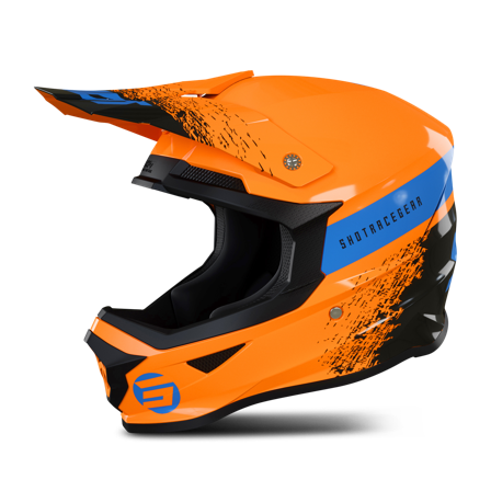 Casco Cross Bambino Shot Furious Roll Arancio-Blu S