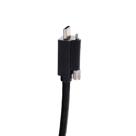 OCHNO USB-C Cable | With Screw Lock | DP 1.4 Video Alt Mode | Male/Male | USB-C - USB-C | 3.2 Gen 2 | 2m | Black