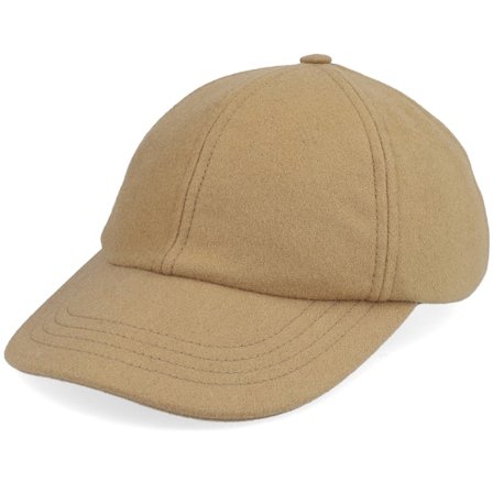 CTH Ericson - Beige unconstructed Cap - Ballcap Cashmere & Wool Camel Dad Cap @ Hatstore