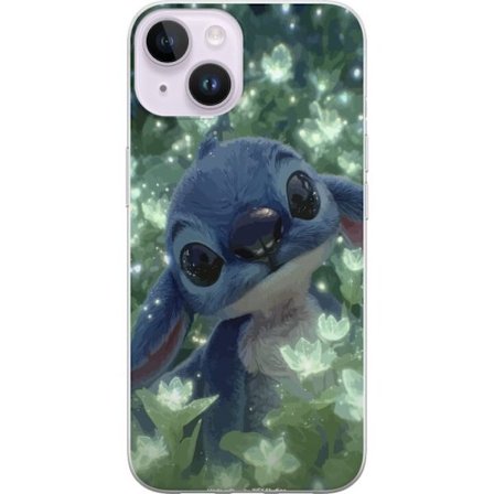Yhteensopiva Puhelinkuori Apple iPhone 15 Plus Stitch kukka kawaii Disney alien sininen
