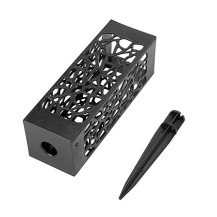 Hautausmaamaljakko koristeet ihmisen haudalle Ontto kukkateline Muovinen musta maljakko pitkällä piikillä 18,5x5,5x5,5 cm