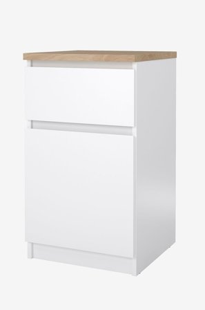 Tvilum - Naia natbord 1 dør + 1 skuffe - Pakke - Hvid - Sengeborde - Fra Homeroom