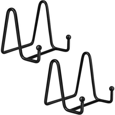 Tallerkstativ for Visning - Jernstativ Staffeli Tallerkenholder Bilderammestativ for Bilder | Foto | Dekorativ Tallerken | Borddekorasjon - 3 Tommer -