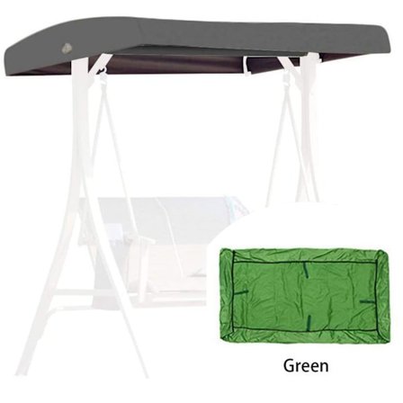 Ersättningstak för trädgårdsgunga Universellt gungtak, 2-3 sits grön 191 X 120 cm