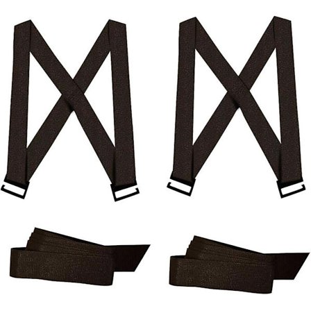 Flyttestropp, flyttestropper opptil 360 kg, løftestropp flyttehjelp for piano og transport av tunge møbler, 2,8 m svart bærestropp (2 seler +