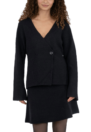 Neo Noir Marie Louise Knit Cardigan Stickat Dam Svart 34