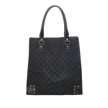 Gucci Vintage, Pre-owned Tote Bag Zwart, Dames, Maat:ONE Size,Canvas