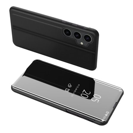 SKALO Samsung S23 FE Clear View Lompakkokotelo - Musta