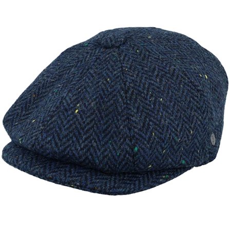 Jaxon & James - Blue - flatcap - Cap - Brooklyn Newsboy Navy Blue Flat Cap - Hatstore